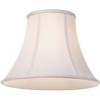 Imperial Shade Set of 2 Bell Lamp Shades White Medium 7" Top x 14" Bottom x 11" Slant Spider with Replacement Harp and Finial Fitting - 3 of 4
