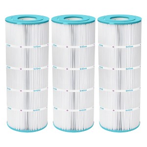 Hurricane Replacement Spa Filter Cartridge for  Unicel C-8412, PWWCT125, Filbur FC-1293, Waterway Clearwater II, Pro-Clean PCCF 125, White, 3 Pack - 1 of 4