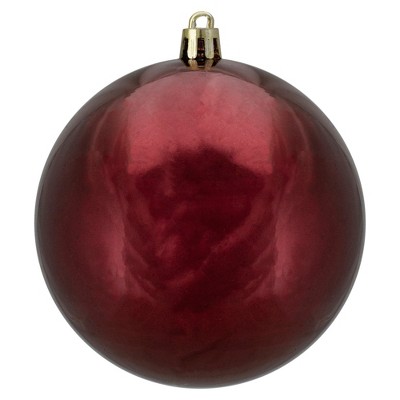 Northlight 4" Shatterproof Shiny Christmas Ball Ornament - Burgundy