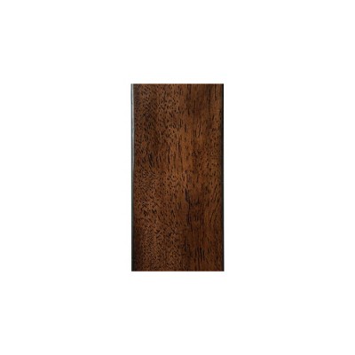 Espresso Dark Brown 50" Wood & Glass Rectangular Coffee Table