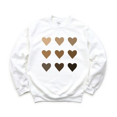 Simply Sage Market Women's Graphic Sweatshirt Melanin Hearts