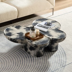 Sapphtopaz Modern Unique Coffee Table with Butterfly-Shaped Smooth Artistic Coffee Bar Elegant Coffee Tables Home Decor for Living Room,Office - 1 of 4