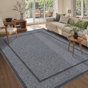Rugs for Living Room Border Area Rug Non Slip Durable Floor Washable Carpet for High Traffic Areas Indoor Rug for Kitchen Kids Playroom - 1 of 4