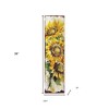 HomeRoots 36" Brown Green And Yellow Solid Wood Sunflowers Porch Sign - 3 of 4