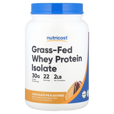 Nutricost Grass-Fed Whey Protein Isolate, Chocolate PB , 2 lb (907 g)