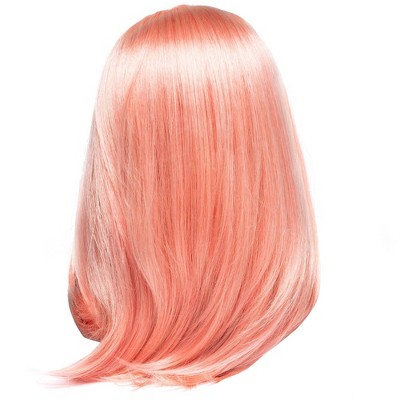 I'M A STYLIST Pink Wig - 18" Long Straight Synthetic Fiber Hair