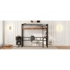 Streamdale Metal Twin Size Loft Bed with Built-in Desk, Storage Shelf and Ladder, Black - 4 of 4