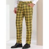 Lars Amadeus Men's Plaid Printed Regular Fit Flat Front Work Prom Dress Pants - image 2 of 4