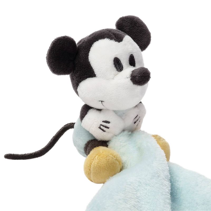 Lambs &#38; Ivy Disney Baby Little Mickey Mouse Soft Blue Security Blanket, 2 of 6