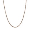 Black Bow Jewelry 2.5mm Sterling Silver & 10k Rose Plated D/C Rope Chain Necklace - 3 of 4