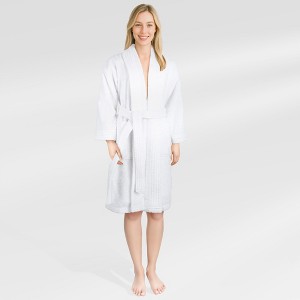 American Soft Linen Women’s 100% Cotton Terry Bathrobe – Soft, Absorbent, Quick Dry Turkish Robes for Women Quality - 1 of 4