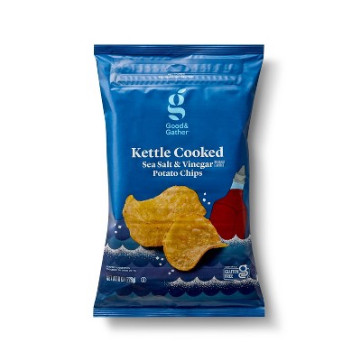 Sea Salt and  Vinegar Kettle Cooked Potato Chips - 8oz - Good & Gather™