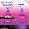 Liquid Stands Keyboard Stand w/ Wheels - Z Style Adjustable & Portable Sturdy Digital Piano Stand For 54-88 Key Piano - Rolling Musical Stand (Purple) - image 3 of 4