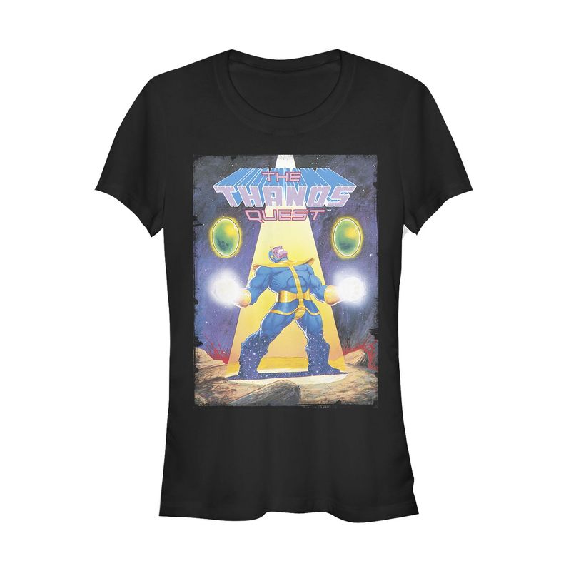 Juniors Womens Marvel Thanos Quest Comic Book T-Shirt, 1 of 4