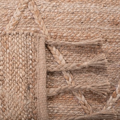Handmade Natural Fiber Jute Square Area Rug