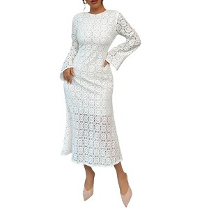 princess polly baby blue dress Gladys Cream Mock Neck Floral Lace Mini Dress main image 1