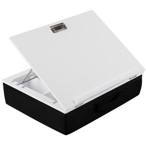 BIRDROCK HOME Lap Desk with Storage and Cushion - Deep Compartment - Adjustable Top - Work from Home (Black) - 1 of 4