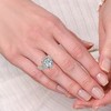 Pompeii3 Ceritified 2.90Ct Cushion Diamond Engagement Ring Set 14k Gold or Pt Lab Created - 4 of 4