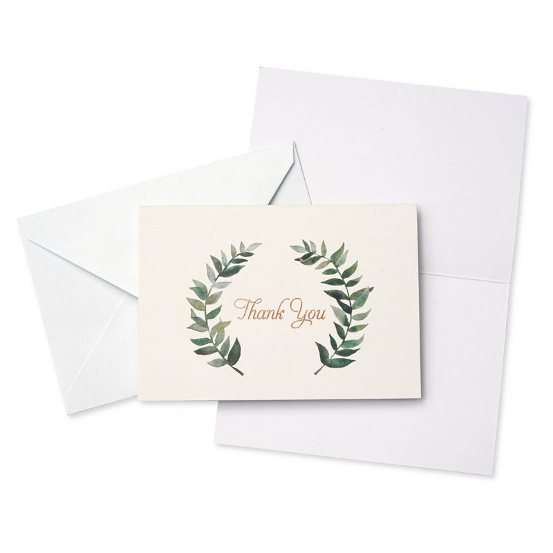 50ct &#39;Thank You&#39; Cards with Wreath, 2 of 4