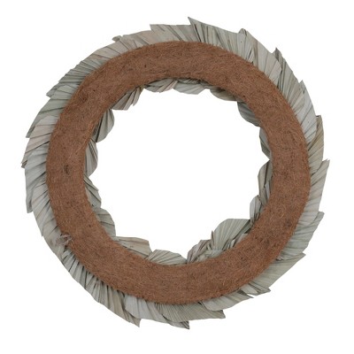 Natural Palm Spear Wreath with Coco Fiber Base, 24" Diameter