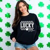 Simply Sage Market Women's Graphic Sweatshirt Lucky Season Checkered - 2 of 4