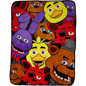 Five Nights at Freddy's Group All Over Print 48" X 60" Plush Throw Blanket - 1 of 3