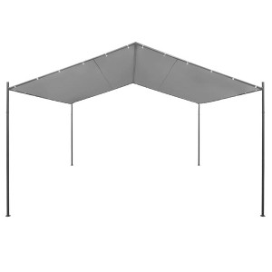 vidaXL Gazebo Outdoor Canopy Tent Patio Pavilion Wedding Party Tent with Roof - Anthracite 157.5" x 157.5" - 1 of 4