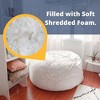 Ultimate Sack 5 Foot Memory Foam Filled Machine Washable Fur Covered Bean Bag Chair with Zipper, Double Stitching, Inner Liner, & Footstool, Charcoal - 3 of 4