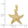 Black Bow Jewelry 14k Yellow Gold Diamond-Cut & Filigree Starfish Pendant, 17mm (5/8 In) - 3 of 4