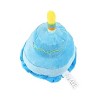 Midlee Birthday Cake Dog Toy- Blue 2 Layer Plush Squeaker Pet Boy Gift - 2 of 4