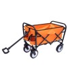 FURNIinspire Outdoor Serving Carts Multi-use Bag Collapsible Foldable Wagon Cart Beach Wagon for Camping Shopping, Orange, 25.98"*17.32"*37.4" - 4 of 4