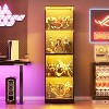 PAKASEPT 63" Tall Glass Display Cabinet, 4-Tier Curio Cabinets with 3 Color Lights for Collectibles, Storage Cabinet with Door, Glass Display Case - 3 of 4
