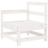 vidaXL Garden Corner Sofa White Solid pine wood, Plywood - 4 of 4