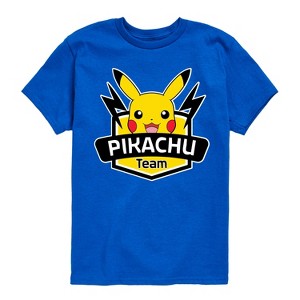 Boys' - Pokémon - Team Pikachu Badge Short Sleeve Graphic T-Shirt - 1 of 4