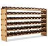 Bamboo Wine Rack 1.5Cm Thick Wood Wine Bottle Rack 36 Bottles Capacity 4 Layers Wine Storage Rack Durable Bamboo Wood - 2 of 4
