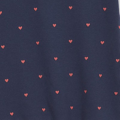 deep sea navy mini hearts