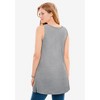 Woman Within Plus Size Perfect Sleeveless Shirred U-Neck Tunic - 3 of 4