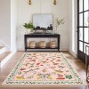 Washable Rug - Non-Slip Soft Farmhouse Carpet Low Pile Thin Floor Cover for Living Room, Bedroom Nursery Dining Room Dorm - 2 of 4