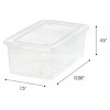 Set of 20, 5 Qt. (1.25 gal.) Small Stackable Plastic Closet Storage Box, Clear - 2 of 4