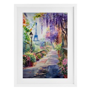 Stupell Industries Wisteria Walkway in Paris Framed Print Under Glass - 1 of 4