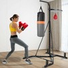 Costway Heavy Duty Boxing Punching Stand W/Heavy Bag & Speed Bag Sandbag Rack Home Gym - 4 of 4