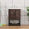 KTMBDW 24" Bathroom Vanity with Sink Combo Set and Hot and Cold Faucet , Freestanding Bathroom Cabinet with 2 Doors and Open Shelf for Bathroom - 3 of 4