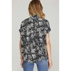 Women's Cassie Drop Shoulder Printed Top - SHE + SKY - 2 of 2