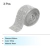 Unique Bargains Self-Adhesive DIY Crafts Decorations Crystal Rhinestone Diamond Ribbon 3 Rolls - 4 of 4