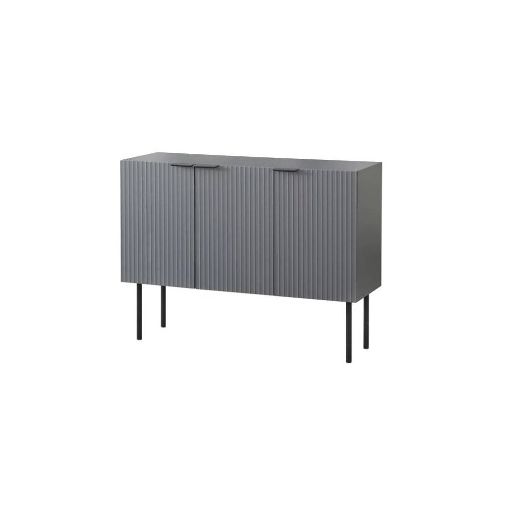 Photos - Storage Сabinet Russo Channel Front Sideboard Charcoal Gray - Lifestorey