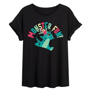 Women's - Disney - Monster Fun Oversized Graphic T-Shirt - 1 of 4