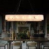 CityFurn 54" 14-Light Modern Oval Rectangle Chandelier Alabaster Kitchen Island Light - 3 of 4