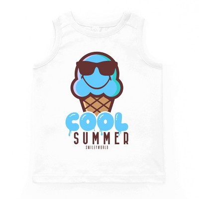 The Juniper Shop SmileyWorld Cool Summer Ice Cream Blue Youth Tank Top
