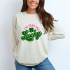 I'm Feeling Lucky Colorful - Women's Garment Dyed Long Sleeve Graphic T-Shirt - 3 of 4