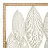 Metal Leaf Tall Cut-Out Wall Decor with Intricate Laser Cut Designs White - Olivia & May - 2 of 4